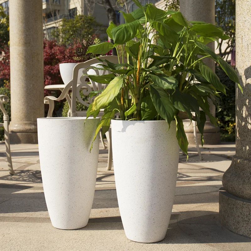 Front Proch Tall Pot Planters with Shelves Insert | Wayfair North America