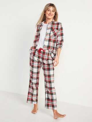 Matching Printed Flannel Pajama Set for Women | Old Navy (US)