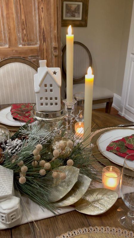 These battery operated candles are perfect for the holidays and safer when using for extended periods of time. So pretty with the white Christmas village. 

#LTKhome #LTKSeasonal #LTKHoliday