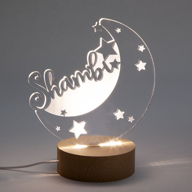 Personalized Moon & Stars Nightlight | UncommonGoods
