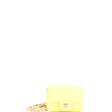 Chanel CC Medallions Flap Belt Bag Quilted Caviar Mini Black 41298057 | Rebag