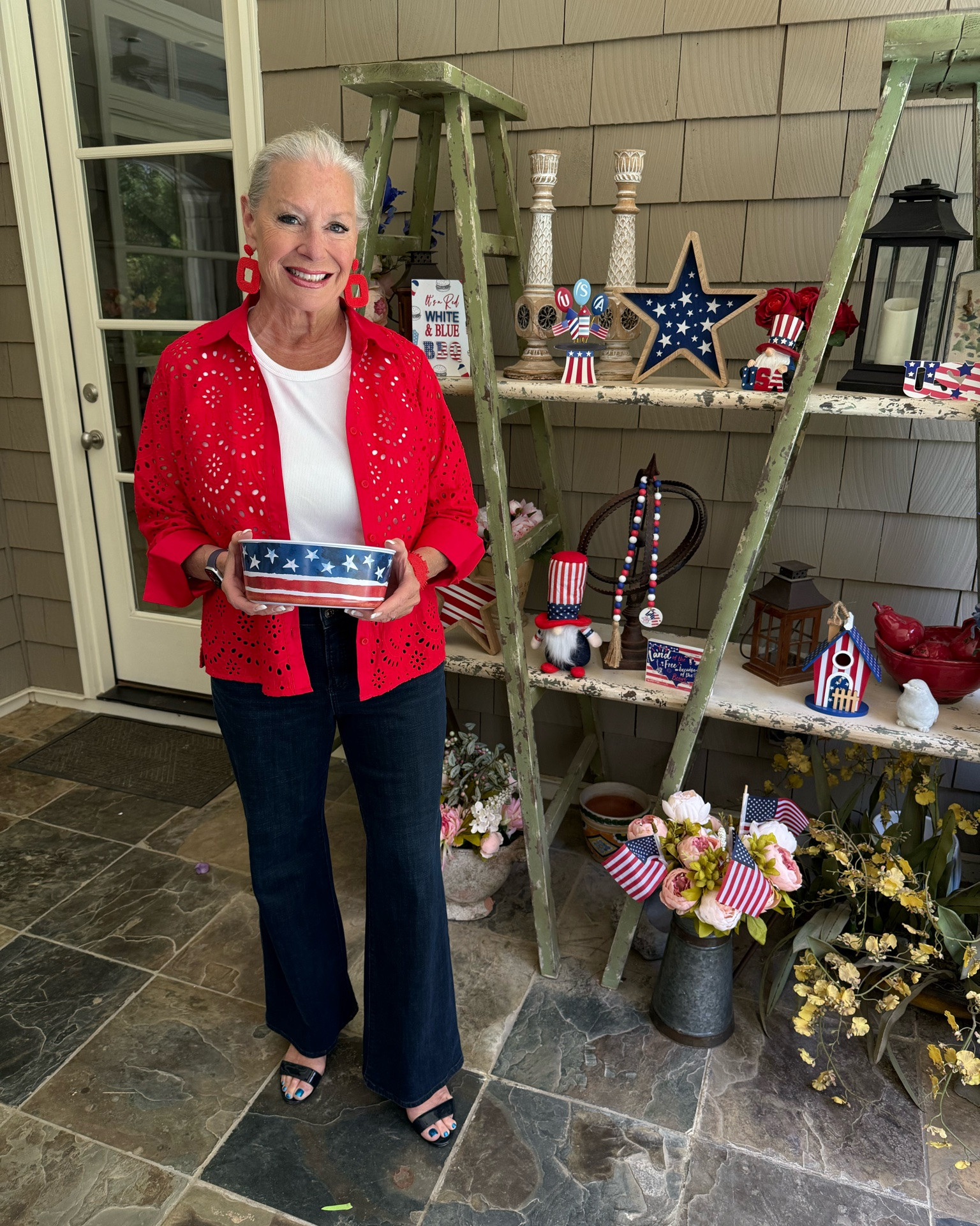 Red, white, and blue never goes out of style ❤️🤍💙
There’s something so timeless about Memorial Day fashion—classic colors, summer beginnings, and moments spent gathered with the people we love.

Whether it’s a breezy dress, crisp white denim, or a touch of red accessories, I love putting together looks that feel festive, polished, and effortless all at once.

Here’s to sunshine, gratitude, and the unofficial start of summer. ☀️

#LTKOver40