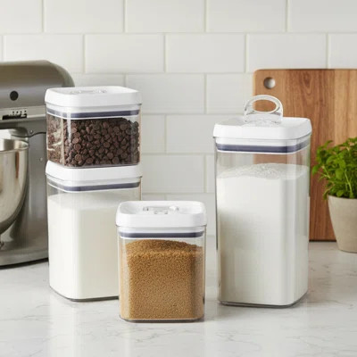 4-Pack Square Airtight BPA-Free Food Storage Containers, Ideal For Storing Pasta, Dried Beans And Candies | Wayfair North America