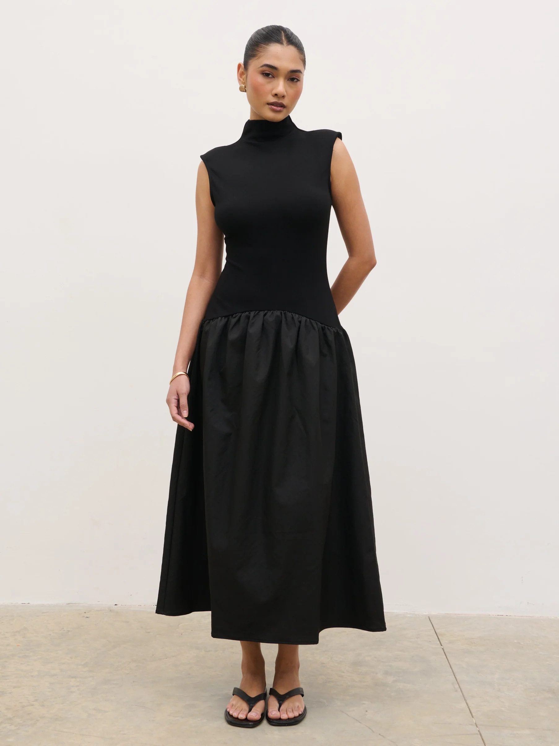 Naia Drop Waist Sleeveless Midaxi Dress | Pretty Lavish (UK)