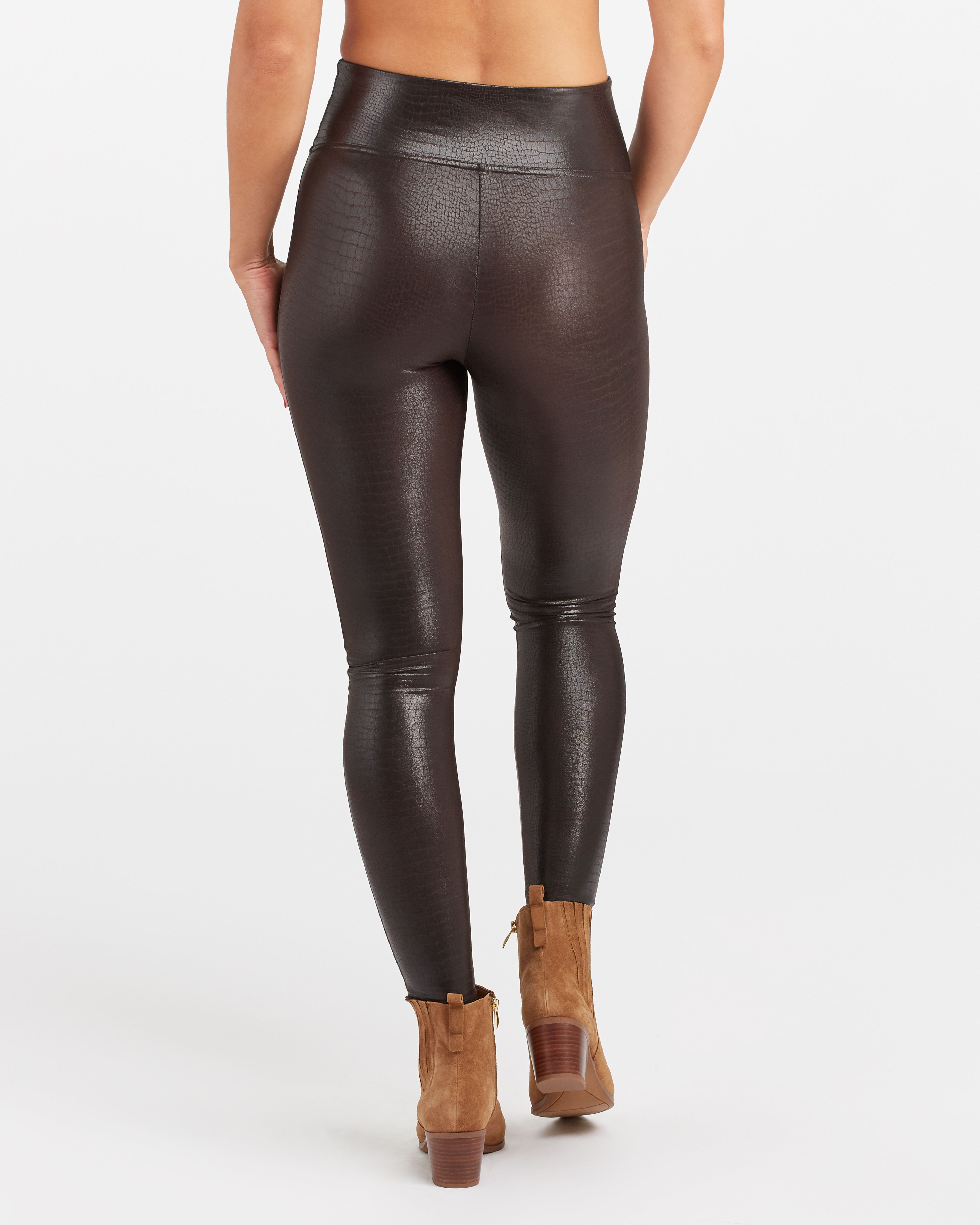 Faux Leather Croc Shine Leggings | Spanx