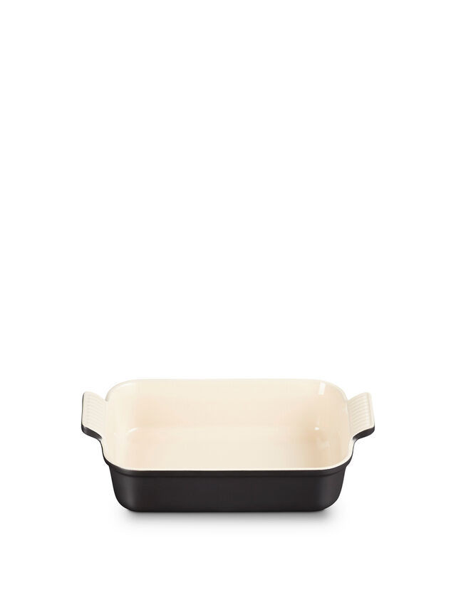 Satin Black Le Creuset Deep Rectangular Dish 26cm Black | Fenwick | Fenwick