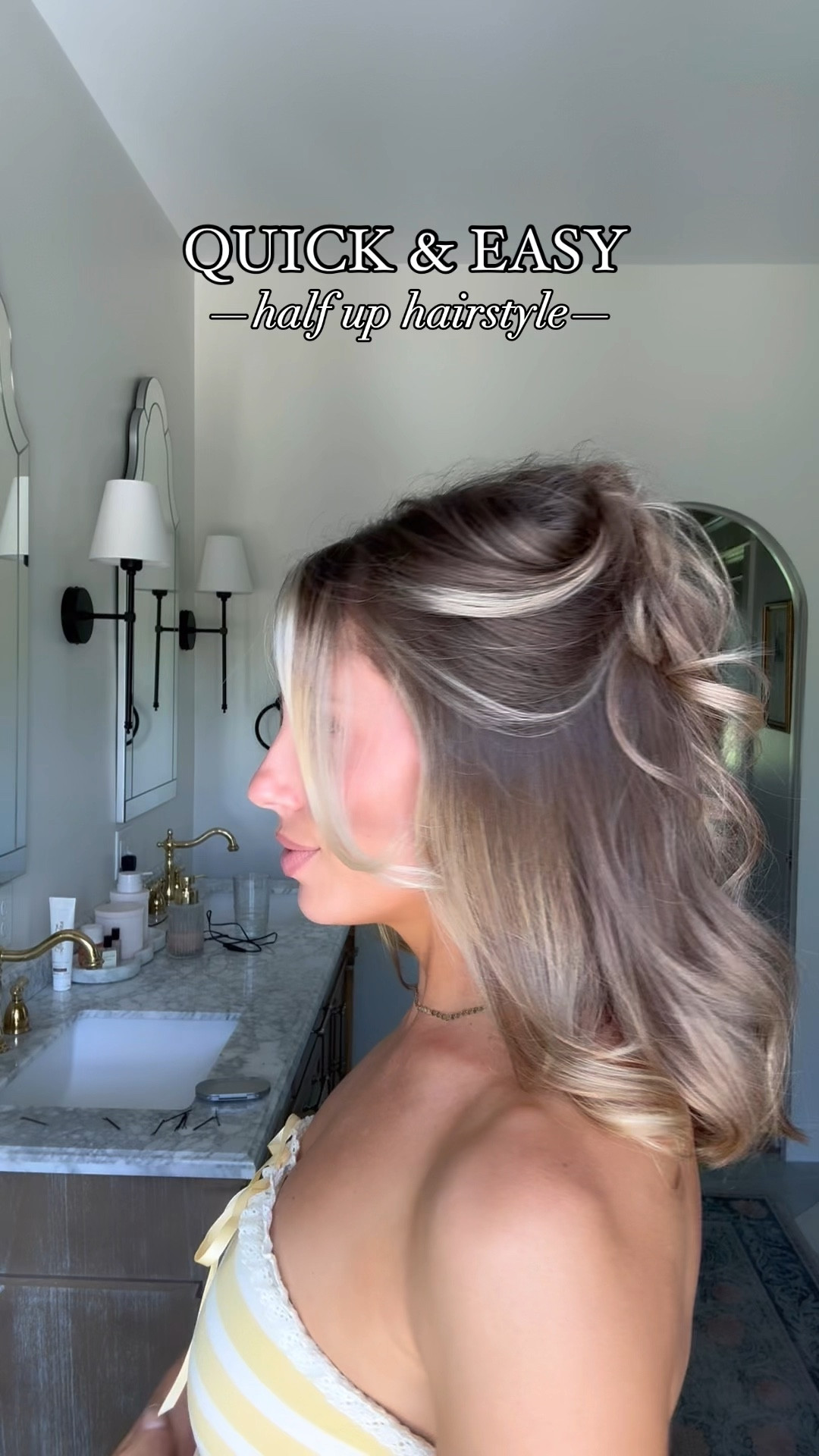 QUICK & EASY 👏🏻 who’s here for it?  This style is one where you def don’t want to try too hard, don’t overthink it- curl it & throw it up with my bobby-pins! Messier the better👌🏻😍

#LTKWedding #LTKVideo #LTKBeauty