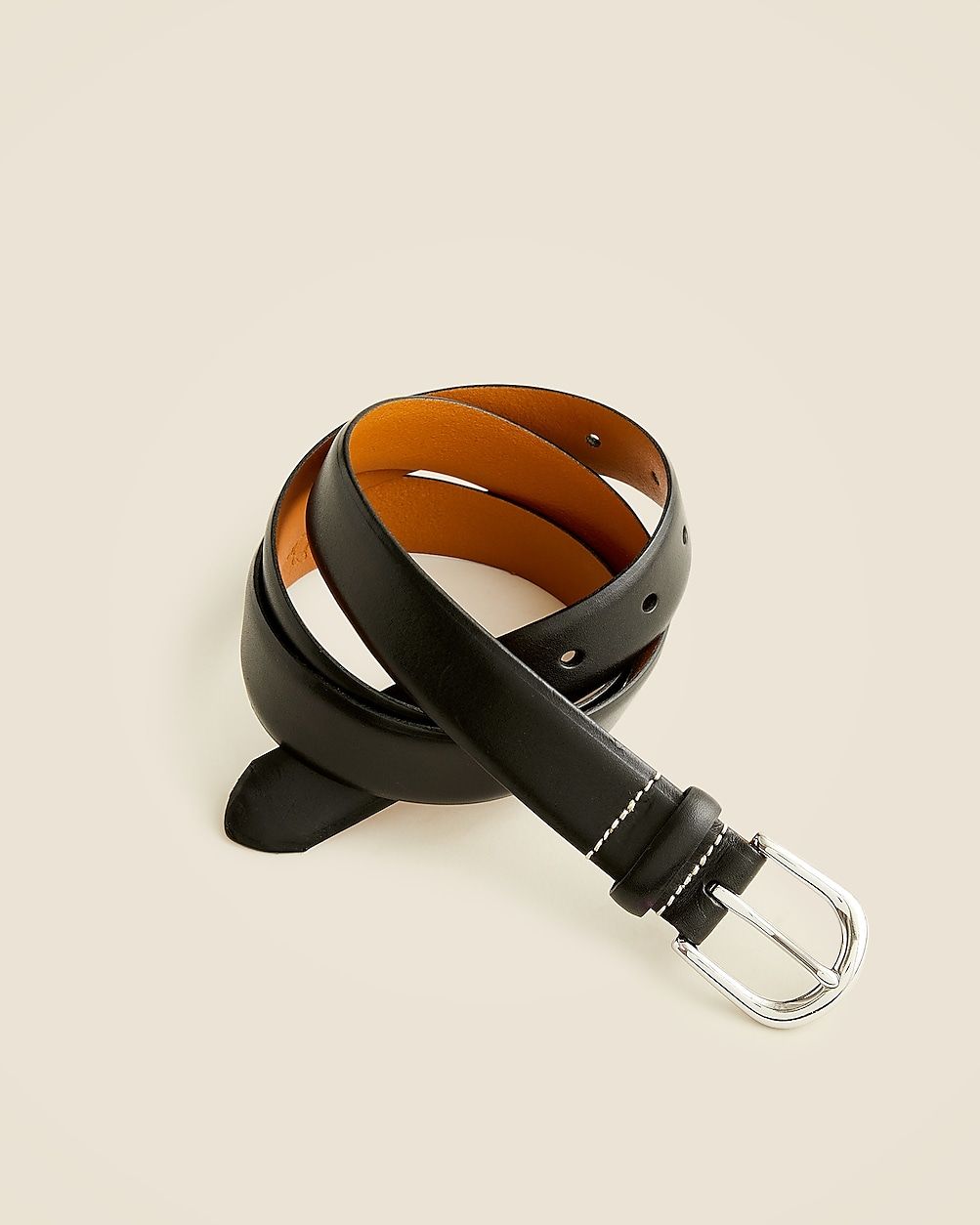 Leather round-buckle dress belt | J. Crew US