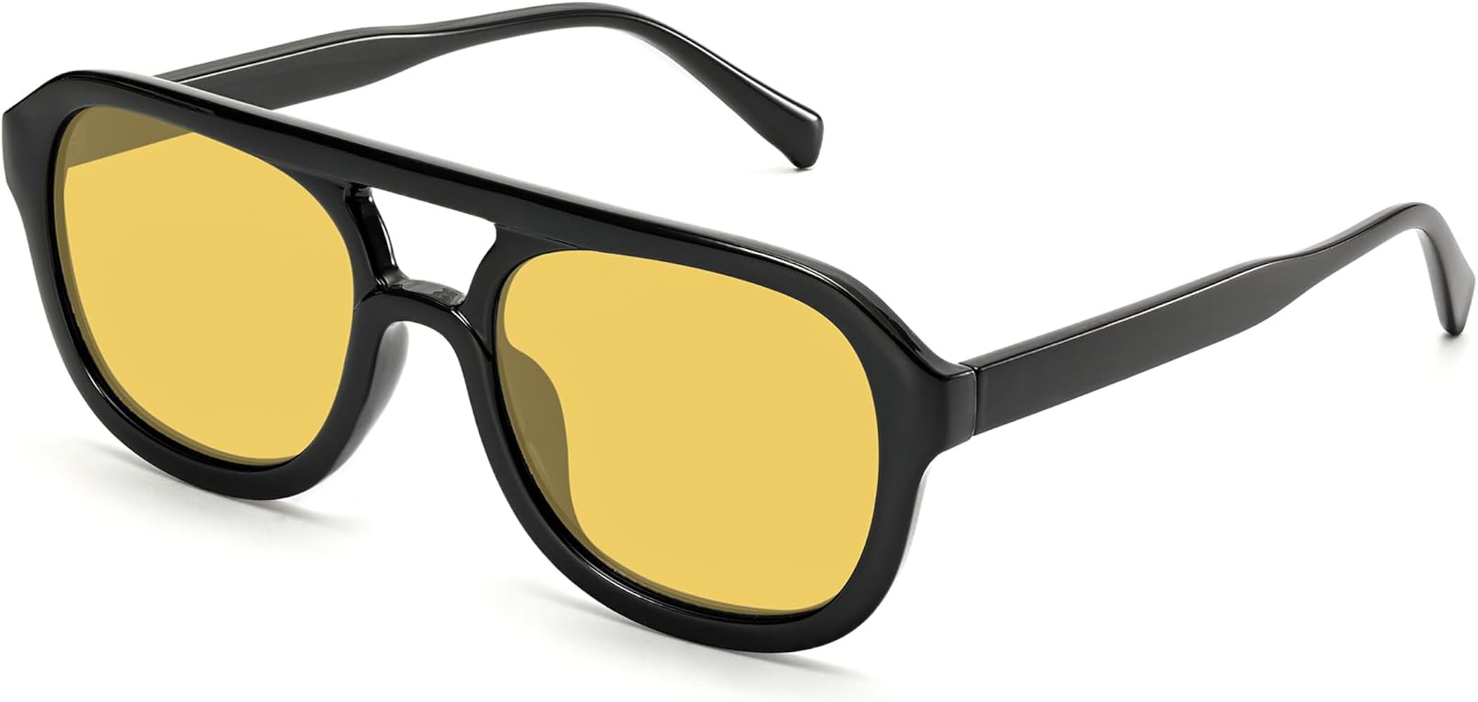 Retro Aviator Sunglasses for Women Men Trendy Square Pilot Shades 70s Vintage Sun Glasses | Amazon (US)