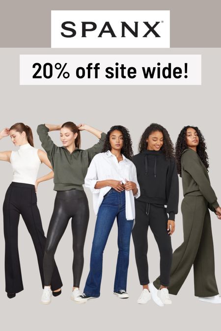 SPANX is 20% off site wide! Trust me when I say you don’t want to miss this sale. SO many of my favorite capsule pieces are from Spanx and they’re great for the office, happy hour, WFH, lounging and more. 🖤 Wide Leg Pant | Dress Pants | Midsize Dress Pants | Size Inclusive Pants | Leather Leggings | Leather Pants | White Button Down | Athleisure | Lounge Sets

#LTKHoliday #LTKcurves #LTKCyberweek