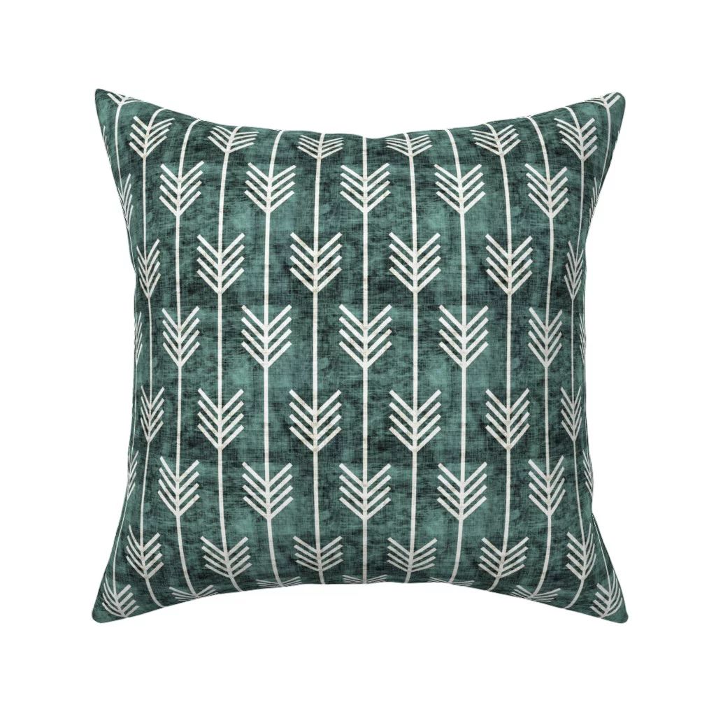 Square Throw Pillow, 18", Linen Cotton Canvas - Boho Arrows Geometric Grunge Texture Nursery Midc... | Walmart (US)