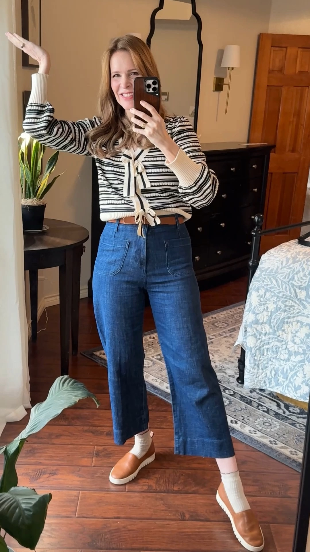 New favorite sweater and pants!  Both are so soft and cute!  The sweater is cropped so is barely tucked in and not bulkey and the pants are lightweight.  

#sweaterwithbows 

#LTKFindsUnder50 #LTKStyleTip #LTKOver40