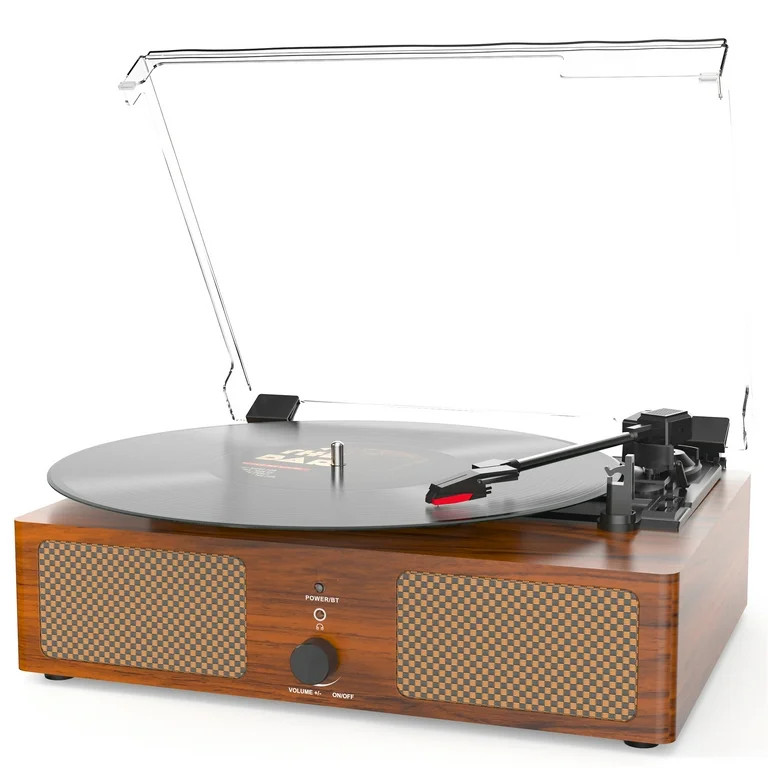Udreamer 3-Speed Vinyl Record Player Turntable with Bluetooth,ALL in ONE Vintage Audio Turntables... | Walmart (US)