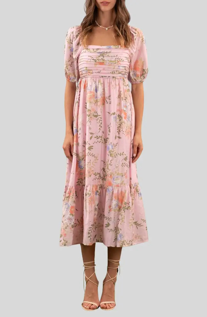 Blu Pepper Pleated Tiered Midi Dress | Nordstromrack | Nordstrom Rack