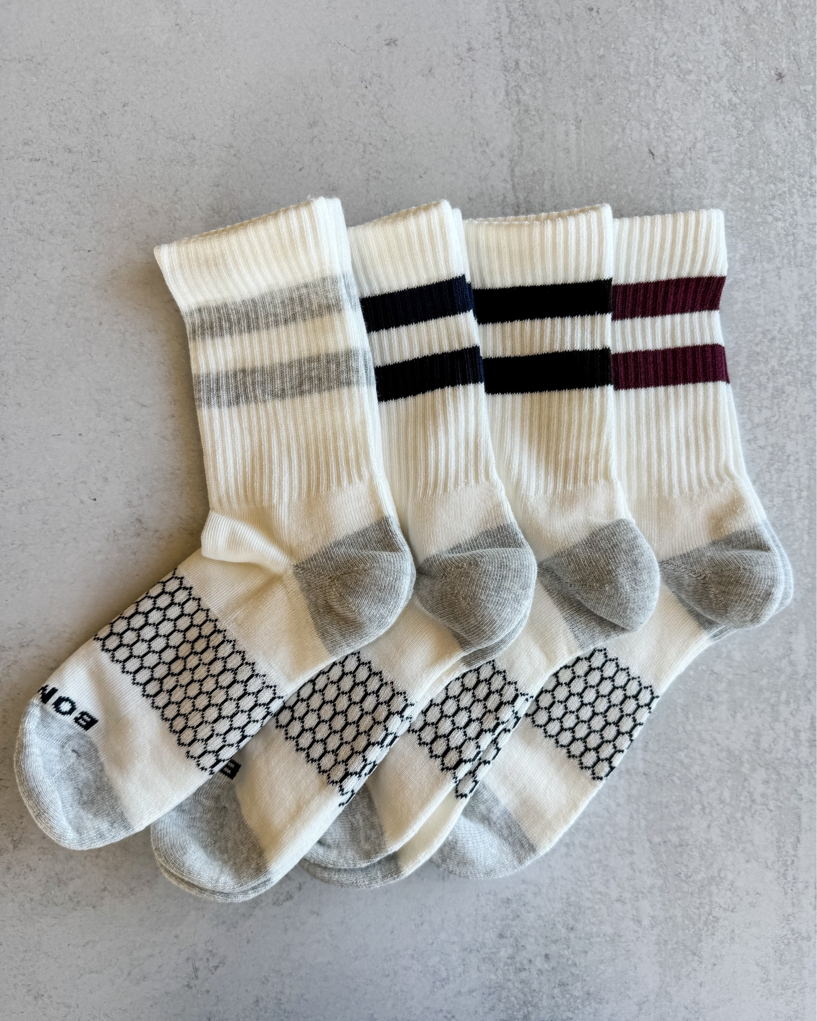 Feeling some collegiate vibes with these Bombas Vintage Stripe Half Calf 4 Pack of socks.  

**New customers can save an additional 25% off all socks + free shipping on orders $70+ use the blue @bombas link for discount 

#bombaspartner 

#LTKFindsUnder50 #LTKStyleTip #LTKShoeCrush