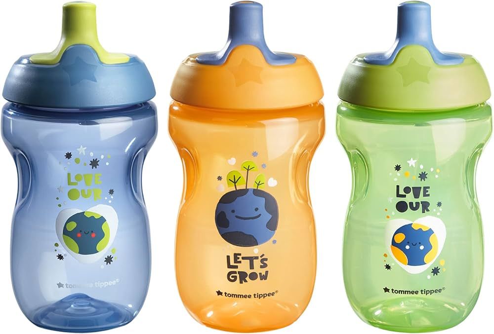 Tommee Tippee Sporty Water Bottle for Toddlers, 12 months+, 10oz, Spill-Proof Sippy Cup, Easy to ... | Amazon (US)