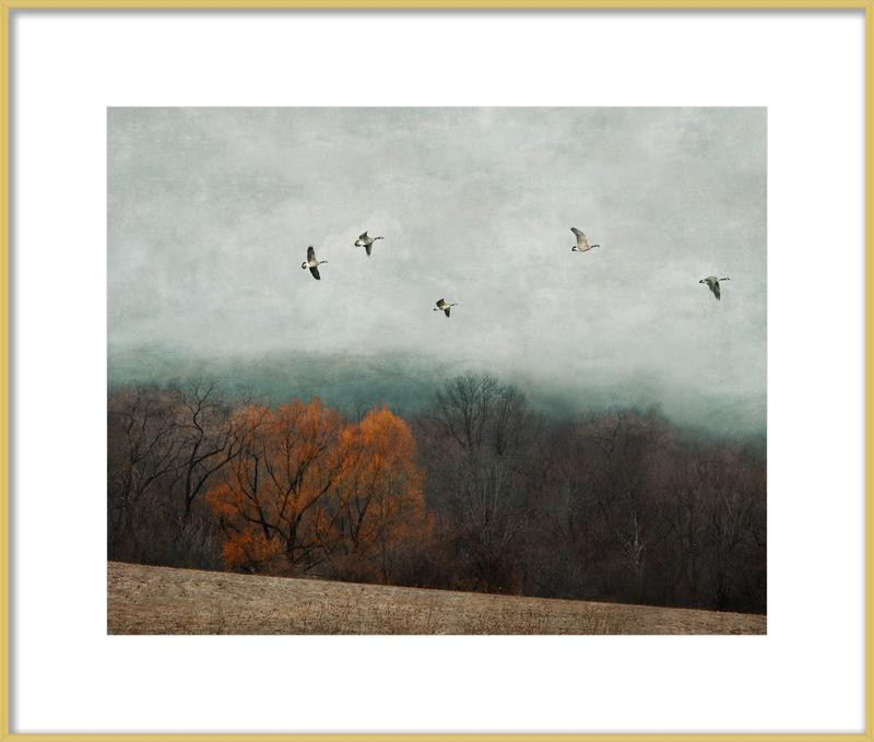 Orange Tree and Flying Geese | Artfully Walls