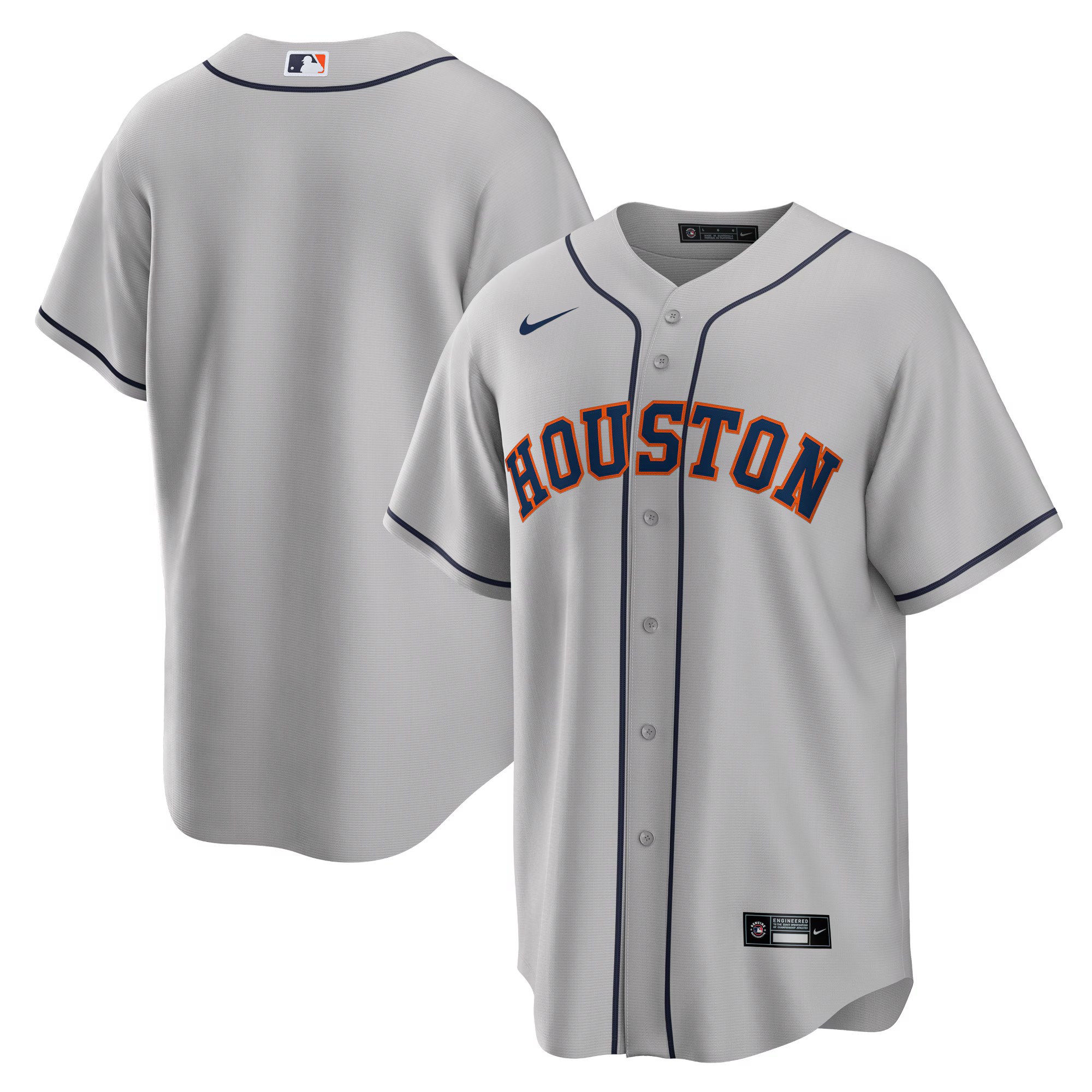 Houston Astros Nike Road Replica Team Jersey - Gray | Lids