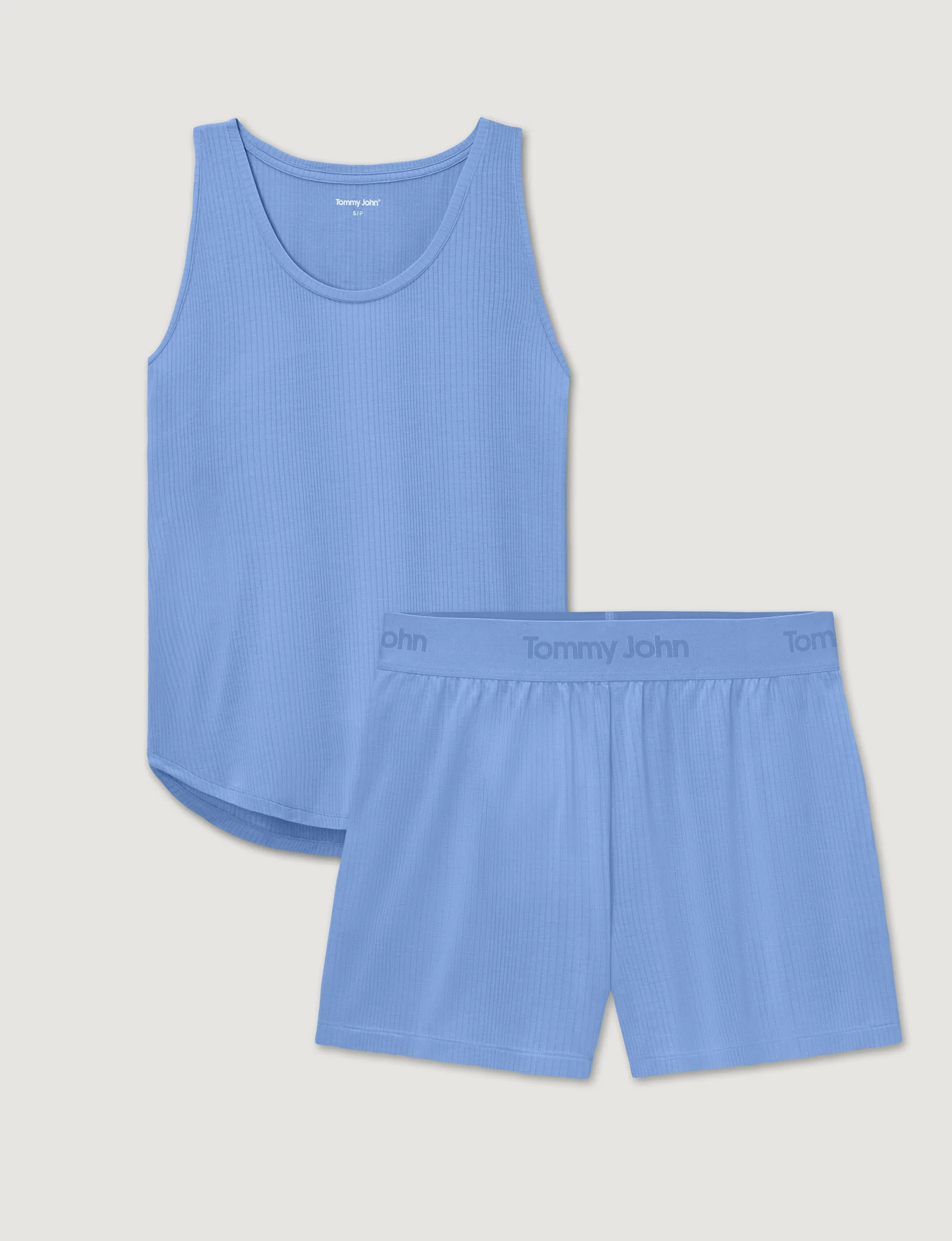 Women's Second Skin Luxe Rib Sleep Tank & Short Set | Tommy John