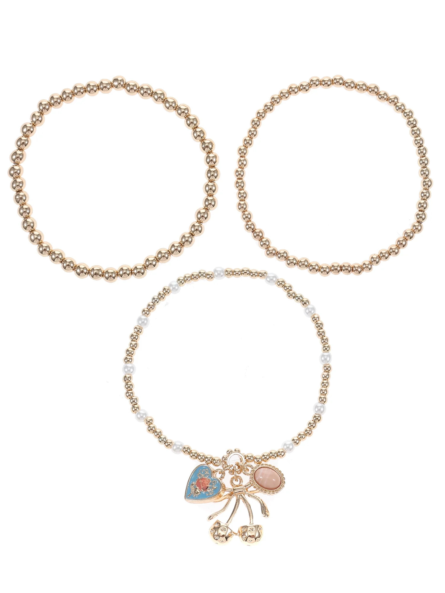 No Boundaries 3pc Gold-Tone Bracelet Stack | Walmart (US)