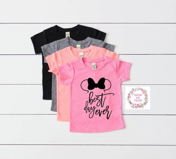 Best Day Ever Minnie Ears Toddler Shirt Youth Baby OOTD Mickey Mouse OOTD Cute T-Shirt Choose Shirt  | Etsy (US)