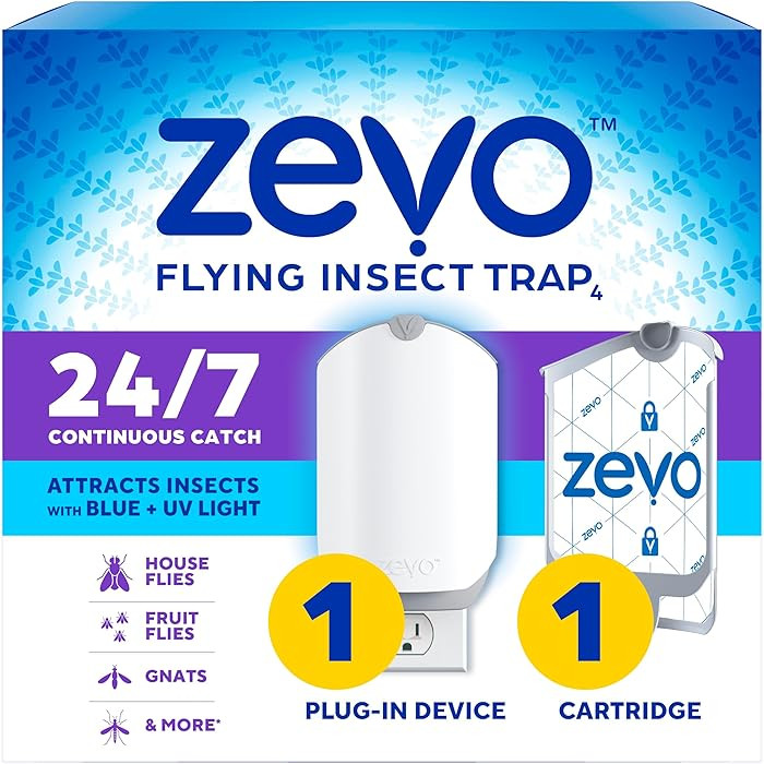 Zevo Flying Insect Trap & Cartridge - Plug in Fly Trap & Indoor Bug Catcher for Gnats, House & Fr... | Amazon (US)