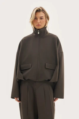 Tailored Track Jacket - Mole Brown | Maebe UK