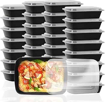 30 Pack- Meal Prep Containers 38oz, Plastic Food Prep Containers Reusable, Leakproof To Go Food C... | Amazon (US)
