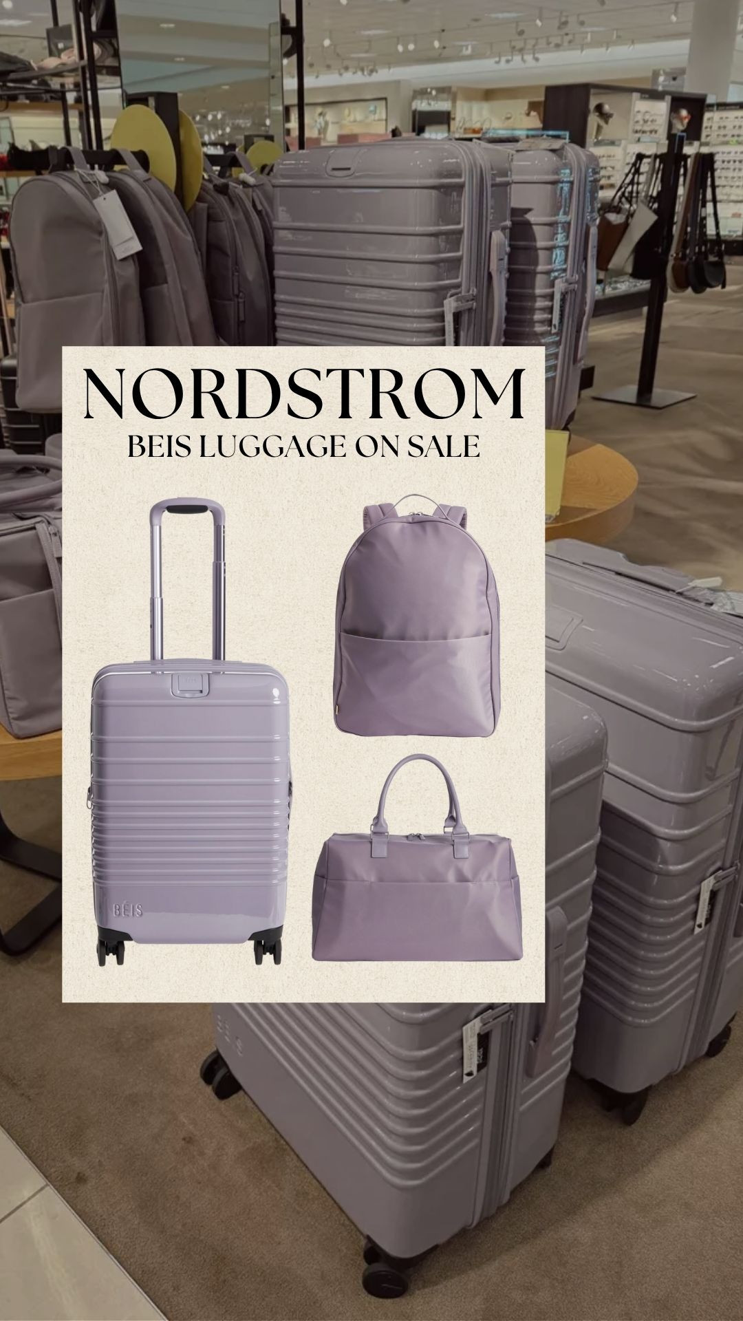 Beis Luggage in "Glossy Lavender" on sale at Nordstrom right now!!

sale alert, finds under 200, travel finds, travel essentials, summer style, watchnow, amanda west, almostreadyblog
 

 #LTKSeasonal #LTKSaleAlert #LTKStyleTip