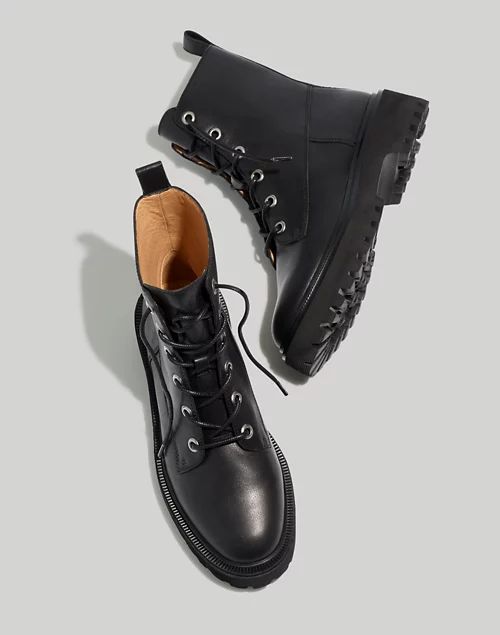 The Rayna Lace-Up Boot in Leather | Madewell