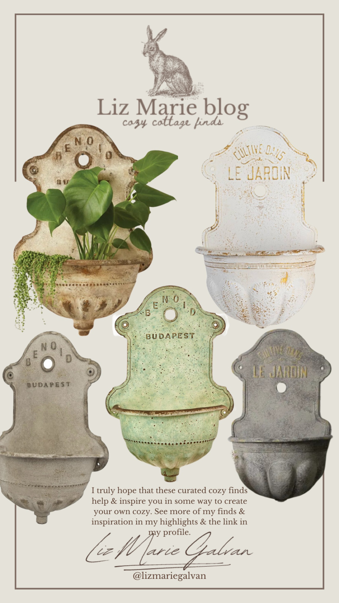 Cozy cottage garden wall fountains 

#LTKhome #LTKGiftGuide #LTKSeasonal