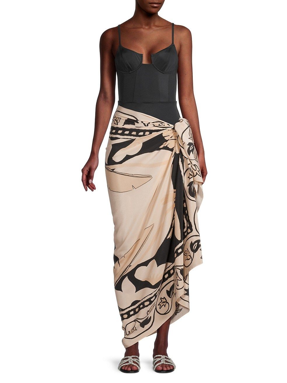 Agustina Palm Tree Coasts Maxi Skirt | Saks Fifth Avenue