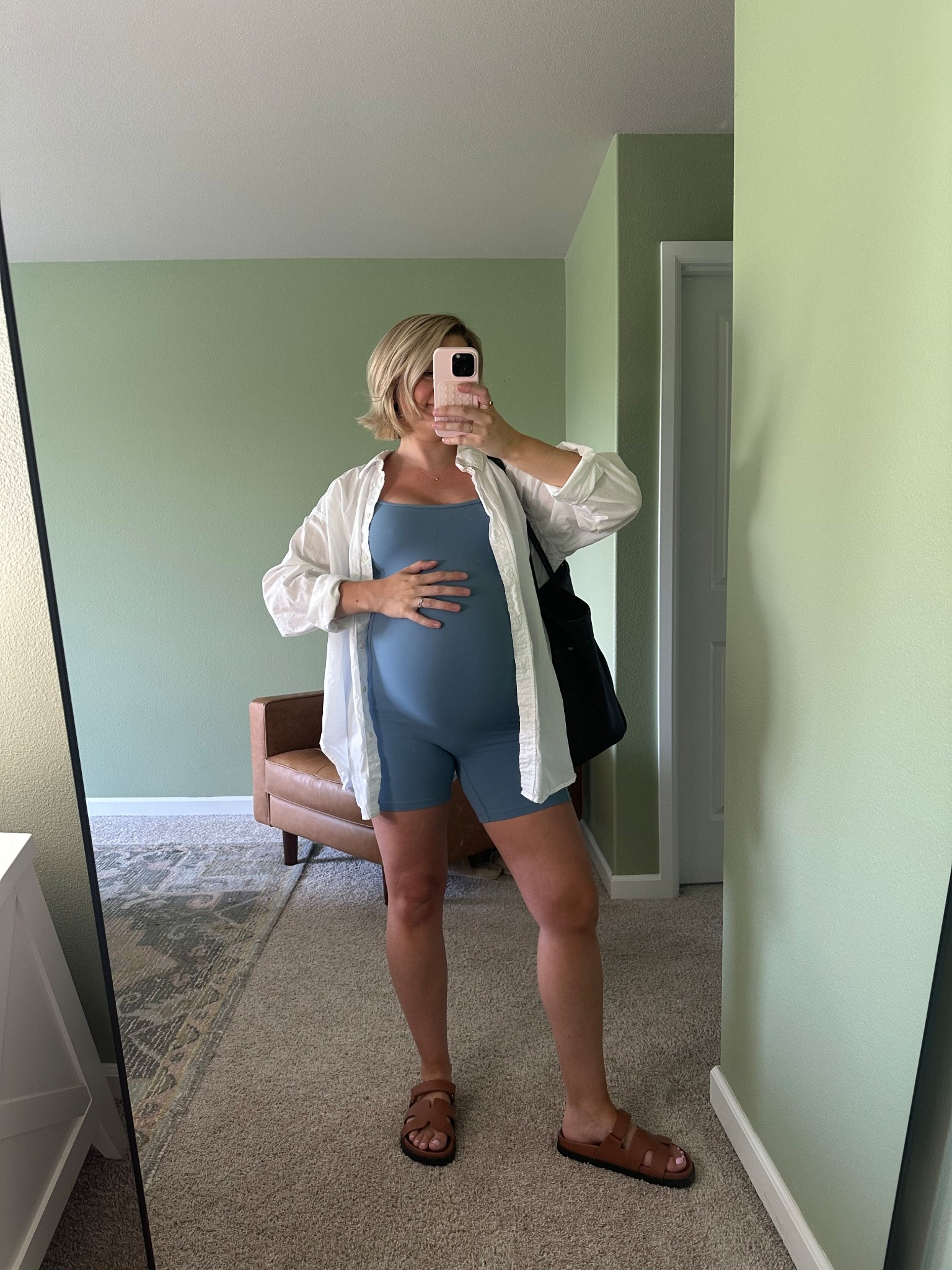 35 week bump ootd 

Sizing:
Onesie, S
Button down, XXL

maternity outfits

#LTKBump #LTKStyleTip #LTKFindsUnder50