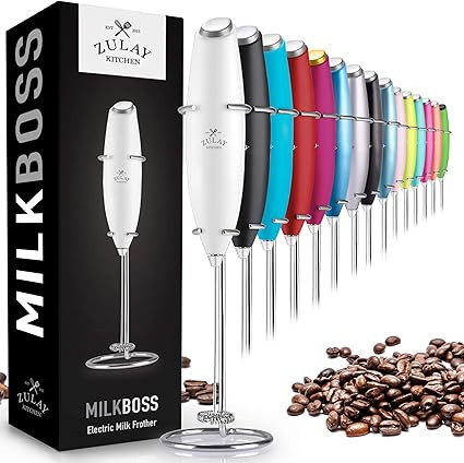 Zulay Original Milk Frother Handheld Foam Maker for Lattes - Whisk Drink Mixer for Coffee, Mini F... | Amazon (US)