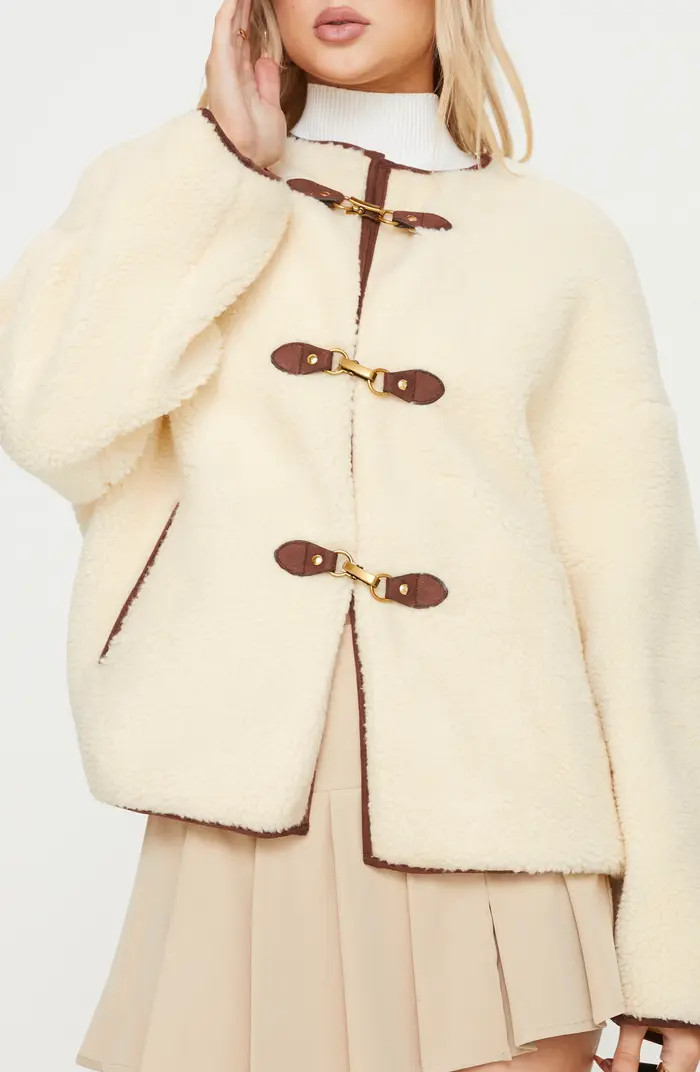 Princess Polly Adylic Teddy Faux Shearling Coat | Nordstrom | Nordstrom