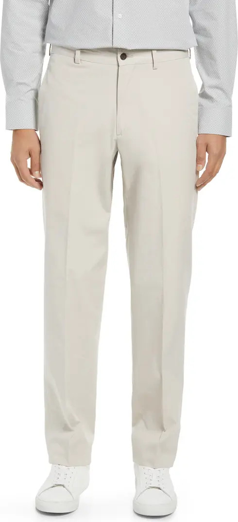 Charleston Khakis Flat Front Cotton Poplin Dress Pants | Nordstrom
