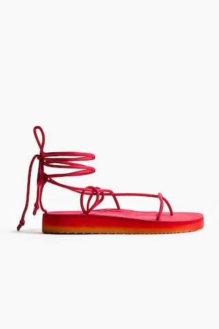H & M - Strappy Flatform Sandals - Red | H&M (US, CA, MX)