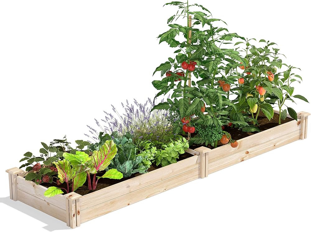 Greenes Fence Original Pine Raised Garden Bed, 2' x 8' x 7" - Made in USA with American Pine | Amazon (US)