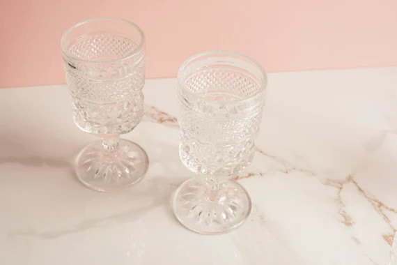 Clear Wine Goblets Set of Four  4oz  Anchor Hocking Wexford | Etsy | Etsy (US)