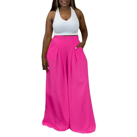 ASDYO Winter pants for women Flowy Pants For Women Casual High Waisted Wide Leg Palazzo Pants Trouse | Walmart (US)