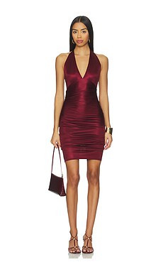 Alice + Olivia Romy Midi Dress in Oxblood from Revolve.com | Revolve Clothing (Global)