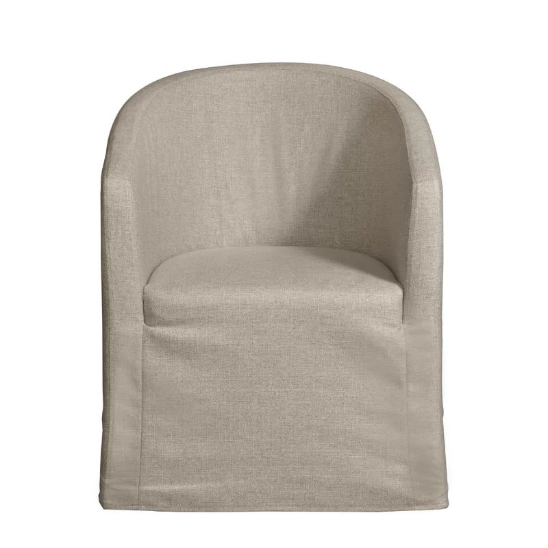Cairo Upholstered Wingback Arm Chair in Beige | Wayfair North America