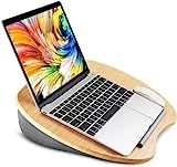 HUANUO Lap Desk - Fits up to 14 inch Slim Laptop, Laptop Stand with Pillow Cushion & Bamboo Grain... | Amazon (US)