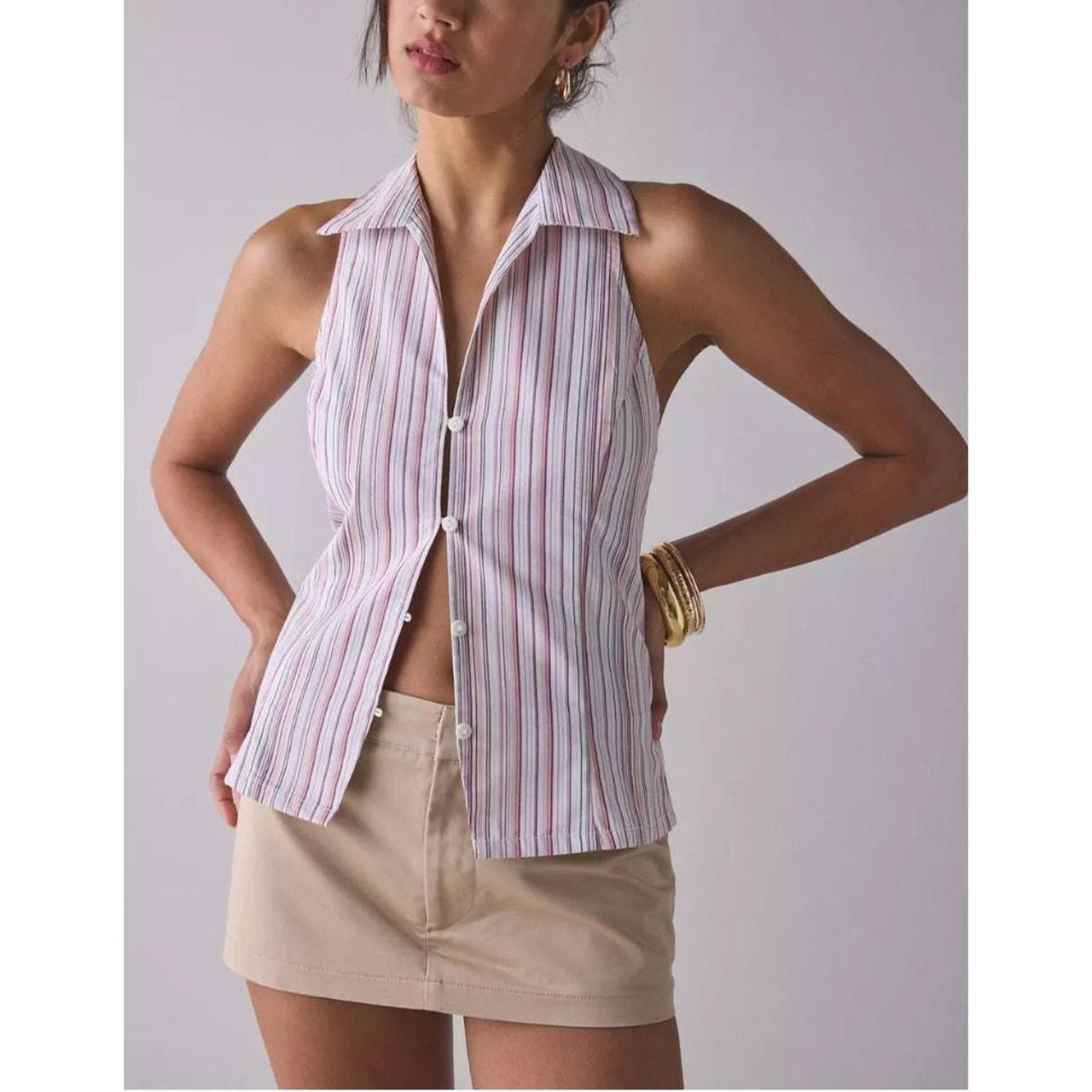 NWT Urban Outfitters Party Girl Cotton-Blend Button... | Depop | Depop Ltd AU