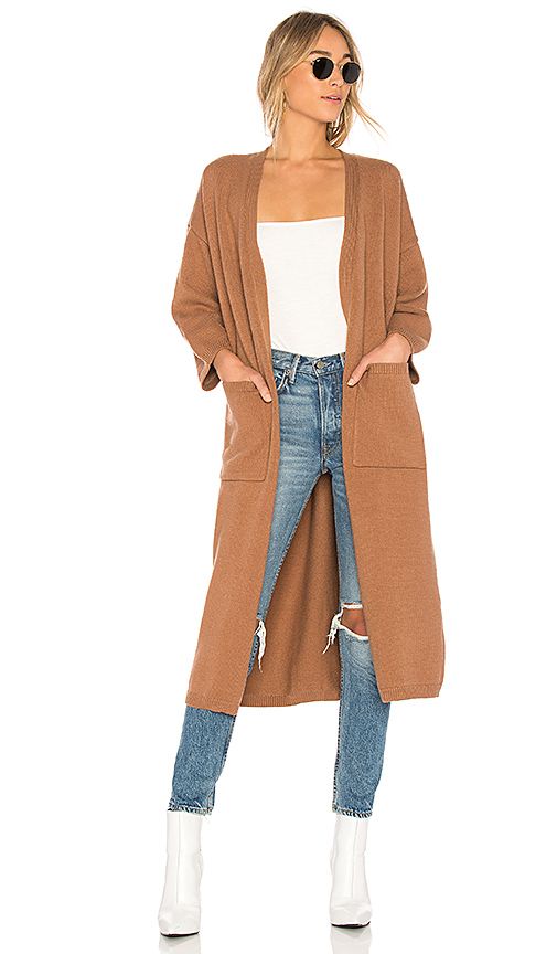 Lovers + Friends Relaxin Sweater Cardigan in Tan. - size L (also in M) | Revolve Clothing