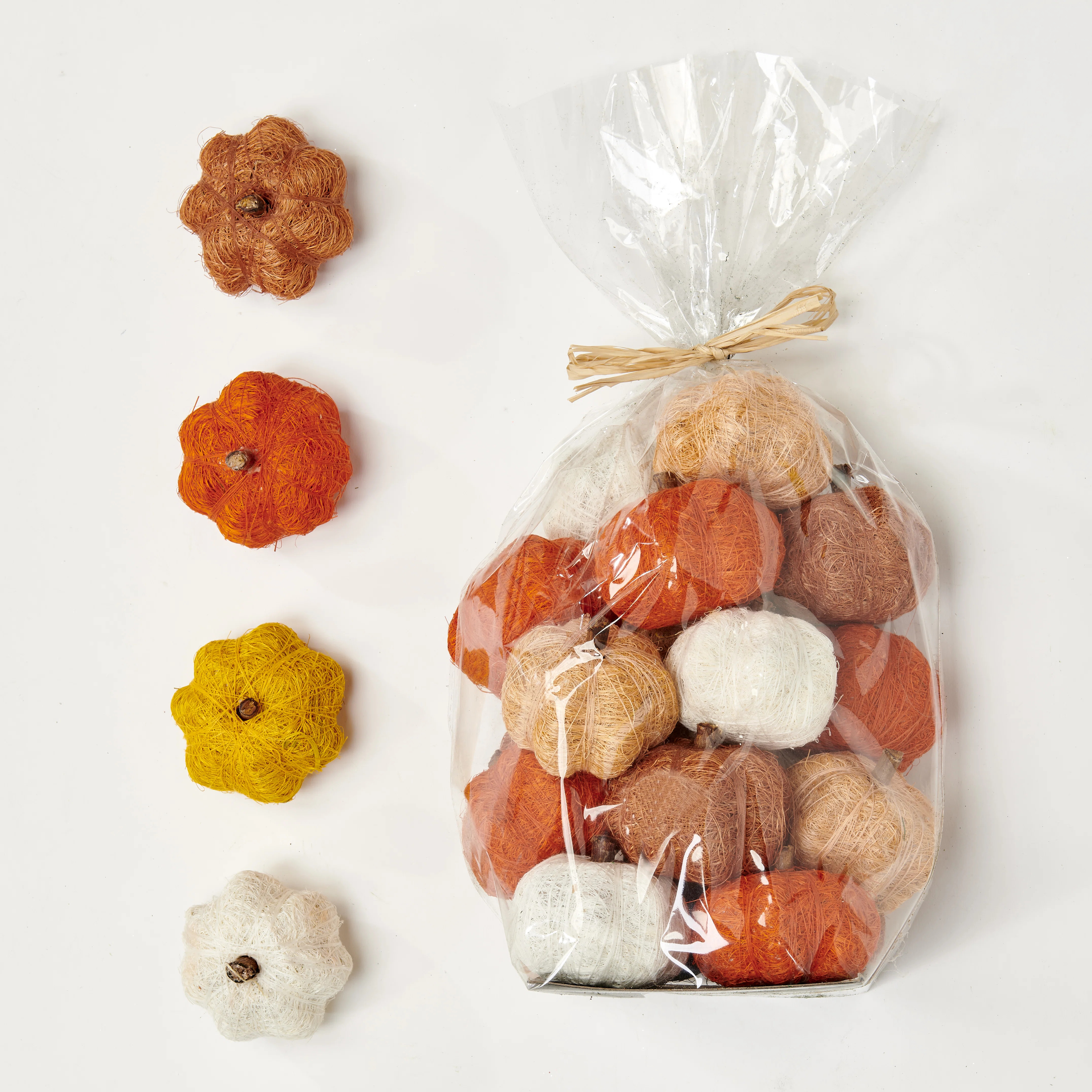 The Holiday Aisle® 18Pcs Bag Of 2.5" Coco Tabletop Pumpkins | Wayfair | Wayfair North America