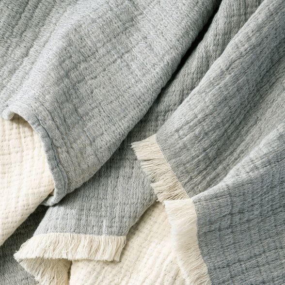 Reversible Gauze Throw Blanket - Threshold™ designed with Studio McGee | Target