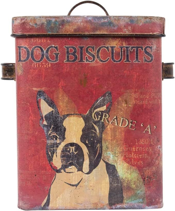 Creative Co-Op Vintage Metal Container with Dog Illustration and Lid, Multicolor | Amazon (US)