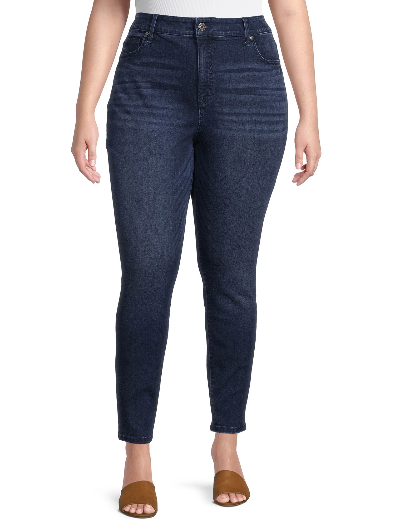 Terra & Sky Women's Plus Size Skinny Jeans, 29” Inseam | Walmart (US)
