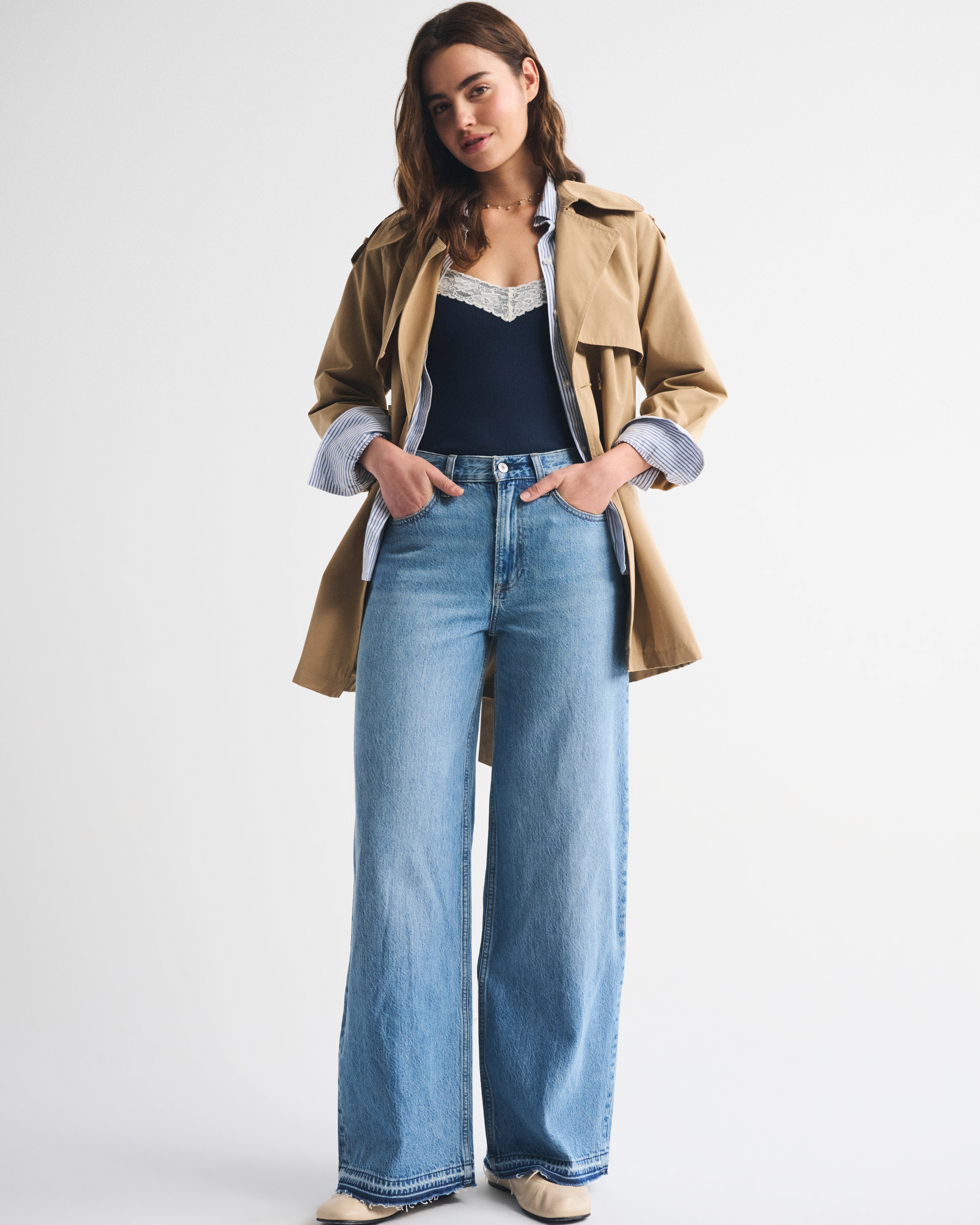High Rise Wide Leg Jean | Abercrombie & Fitch (US)